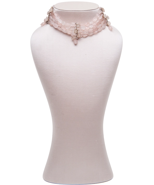 Siman Tu Five Strand Rosequarz Choker