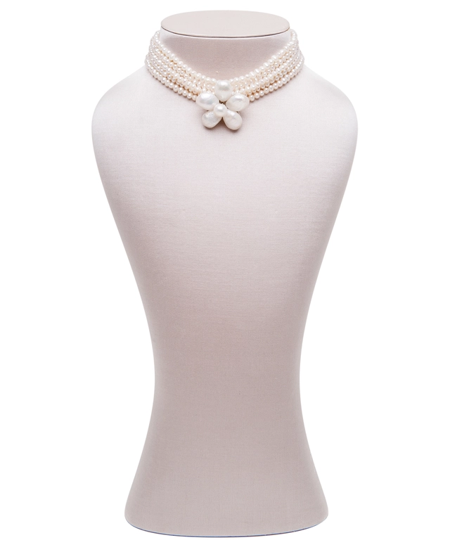 Siman Tu Five Strand Freshwater Pearl Choker
