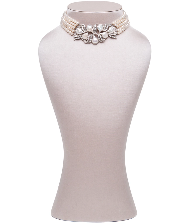 Siman Tu Five Strand Freshwater Pearl Choker