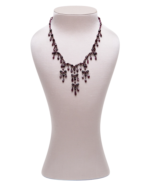 Siman Tu Cascading Garnet Necklace