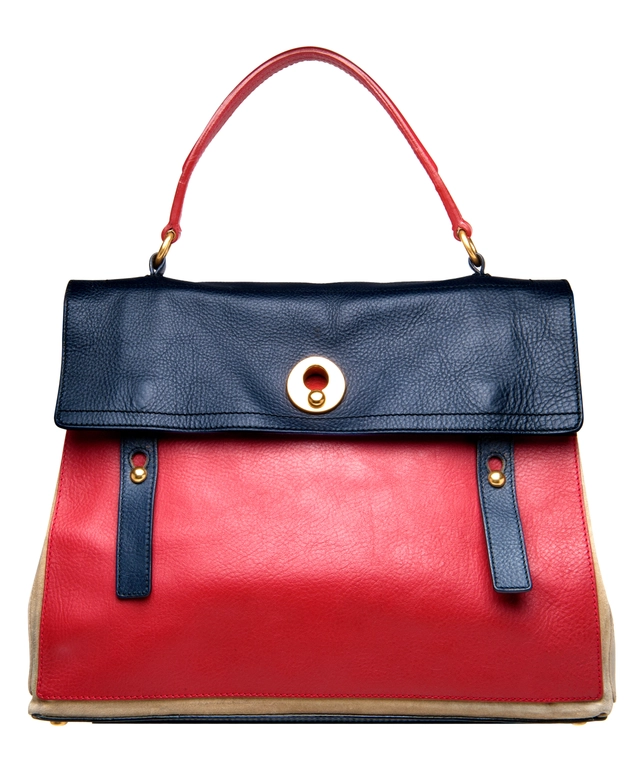 Yves Saint Laurent Tricolor Muse Two Satchel - Large