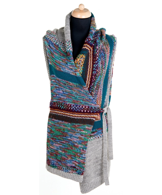 FW 2008 Dries Van Noten Runway Knit Wrap Vest