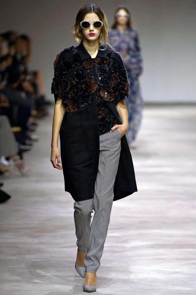 SS 2013 Dries Van Noten Runway Floral Applique Coat