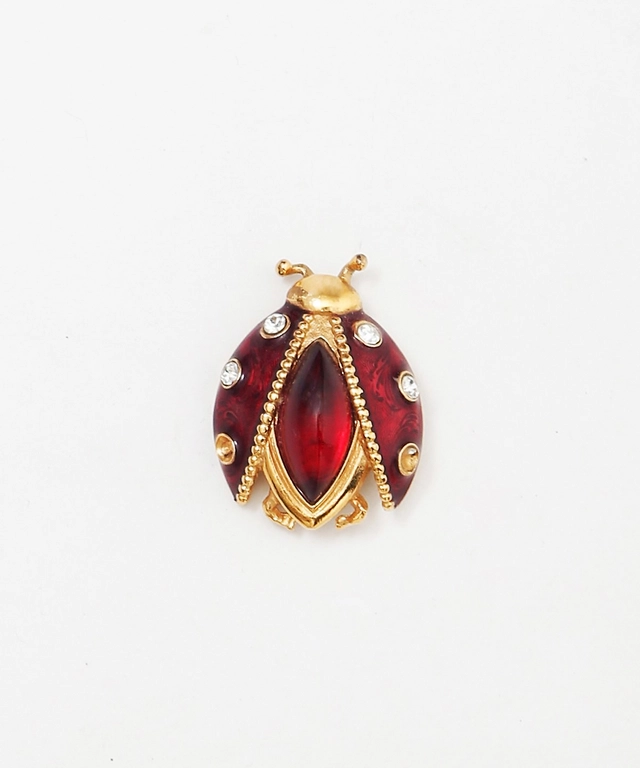 Vintage Christian Dior Red Ladybug Brooch
