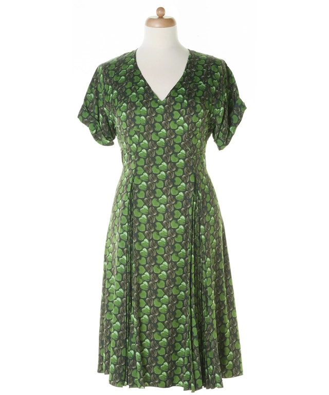Prada Hearts Print Midi Dress