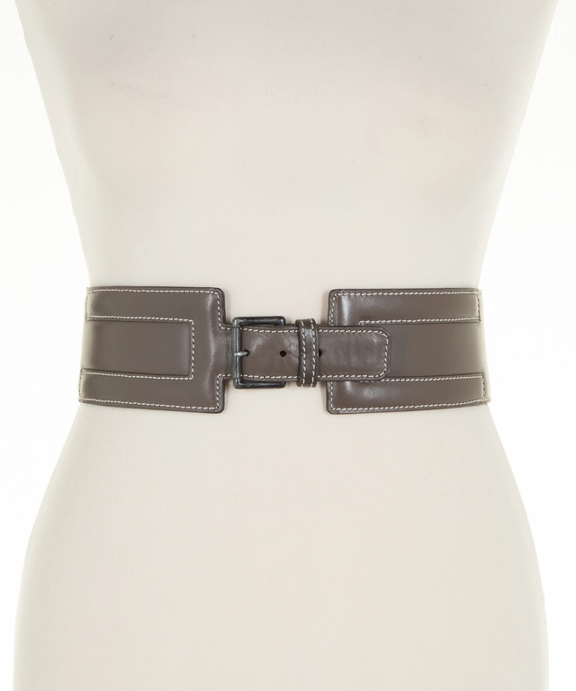 Azzedine Alaïa Brown Leather Cut Out Wide Belt