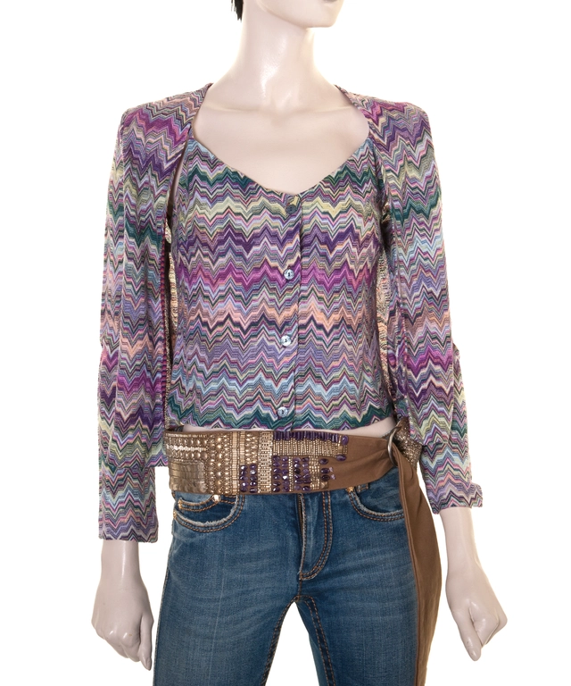 Missoni Multicolor Chevron Knit Twinset