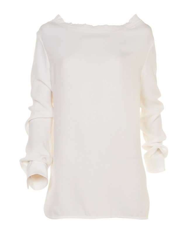 Marni Long Sleeve Silk Off White Tunic