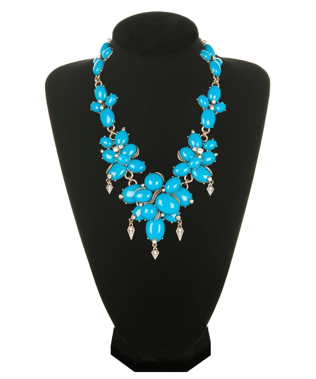 Oscar de La Renta Turquoise Cabochon Necklace and Earrings - afbeelding 2