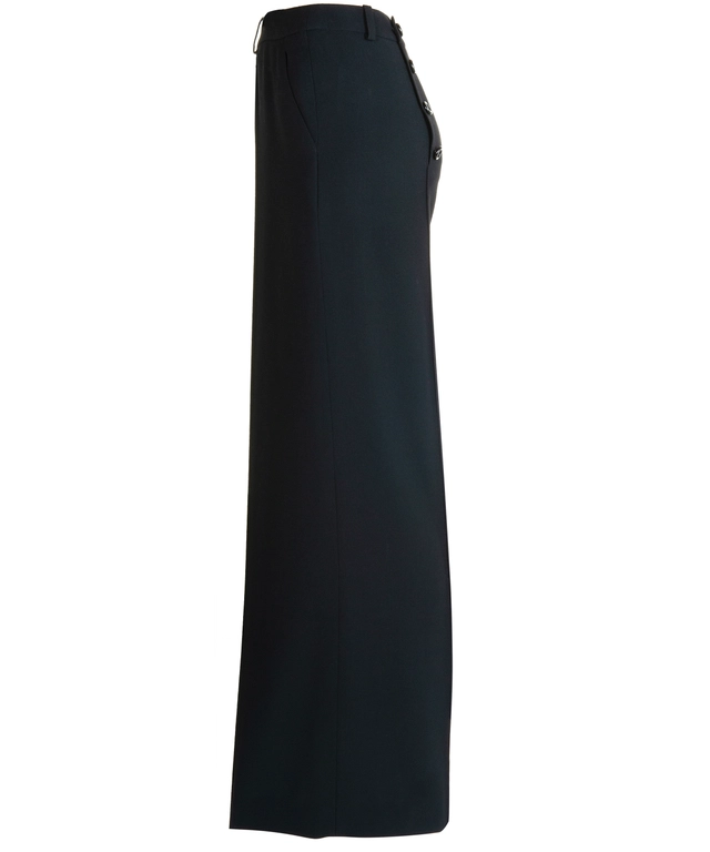 Chanel Black Wool Sailor Inspired Pants