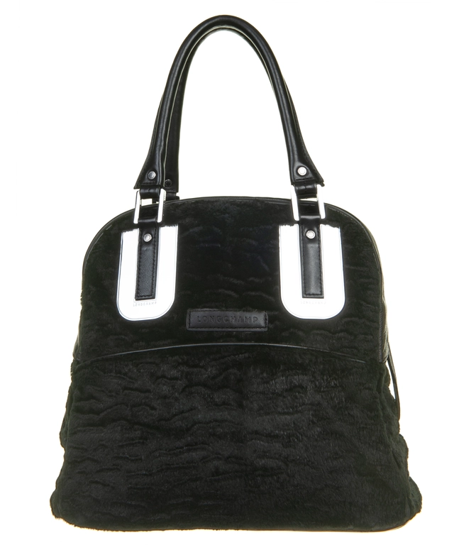 Longchamp 'Cosmos' Black Leather Weekender Bag-Limited Edition