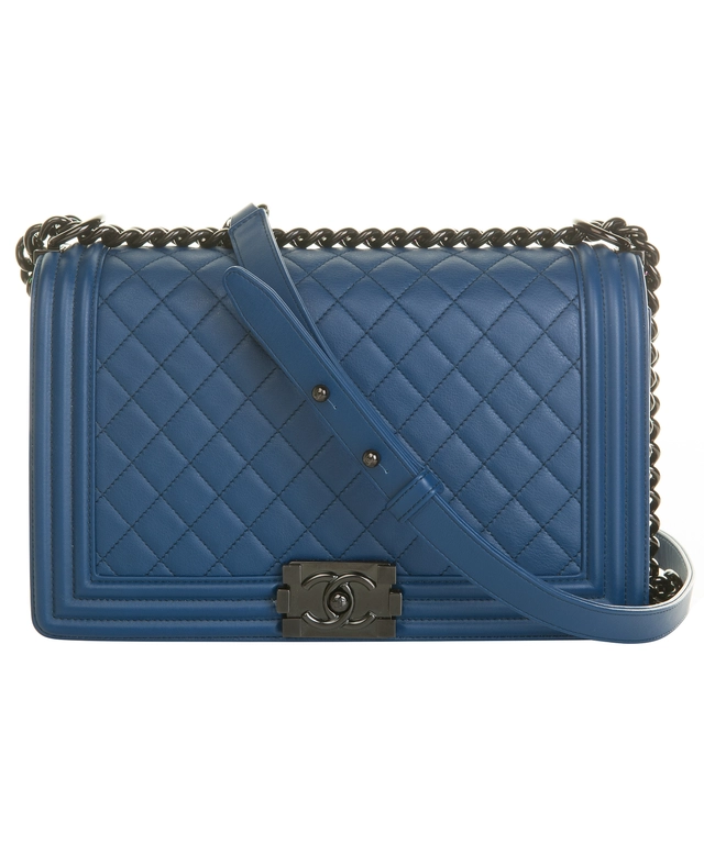 Chanel New Medium Blue Foncé 'Boy' Bag