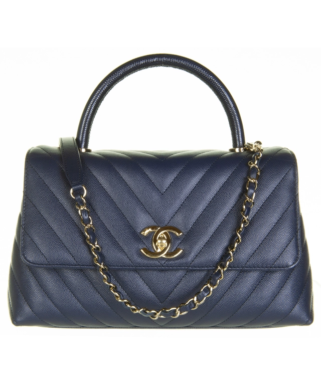 Chanel CC Medium Top Handle Classic Flap Bag