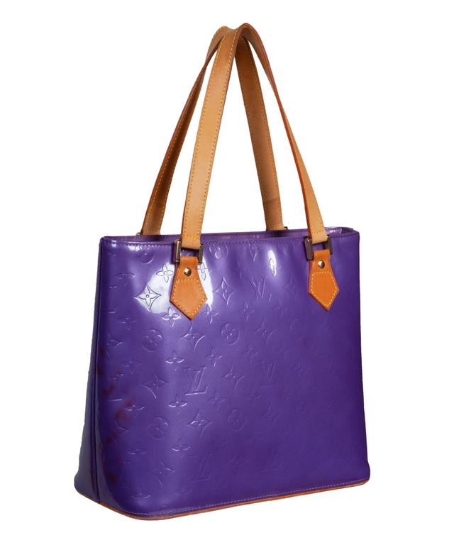 Louis Vuitton Purple Vernis Patent Leather Monogram Handbag