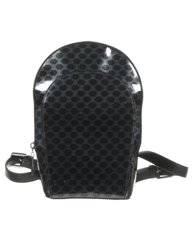 Céline 'Macadam' Patent Black Leather Backpack