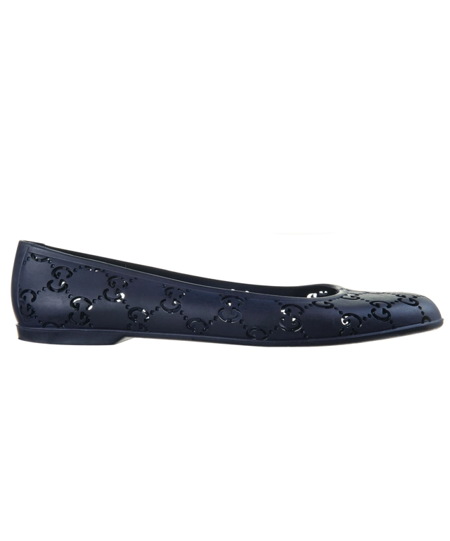Gucci Blue GG Logo Water Ballerina Flats