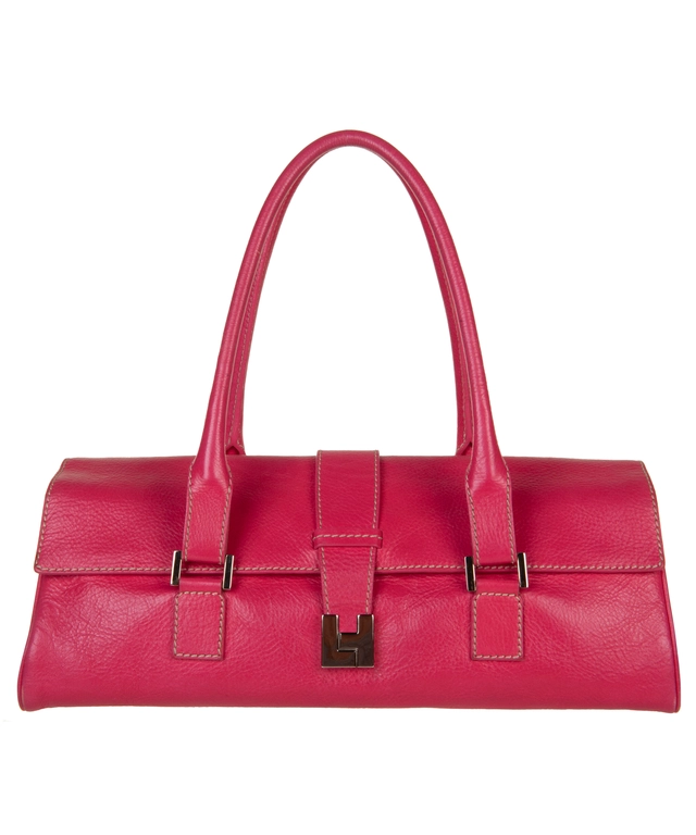 Lambertson Truex Pink Baguette Shoulder Bag