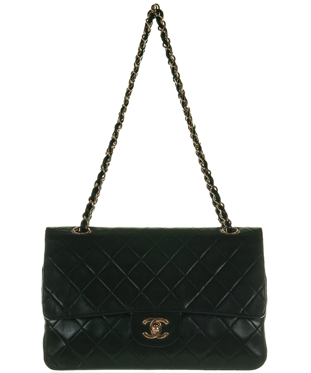 Chanel Black Medium Double Flap Shoulder Bag