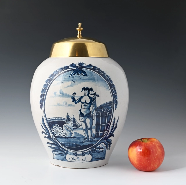 Ein Delfter Steingut-Tabaktopf - afbeelding 2