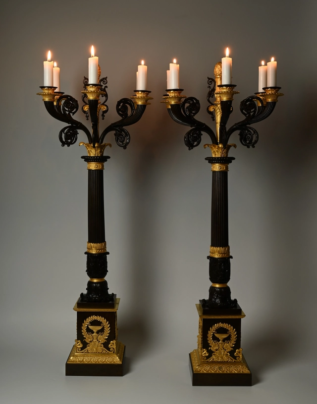 Een stel Empire kandelaars - afbeelding 5