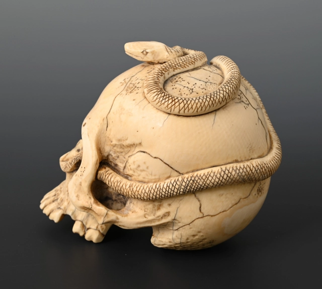 Eine japanische Elfenbeinschädel - afbeelding 4