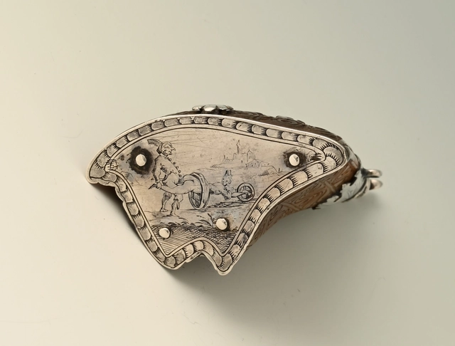 Un cor de poudre hollandais du 17ème siècle avec une image érotique. - image 2