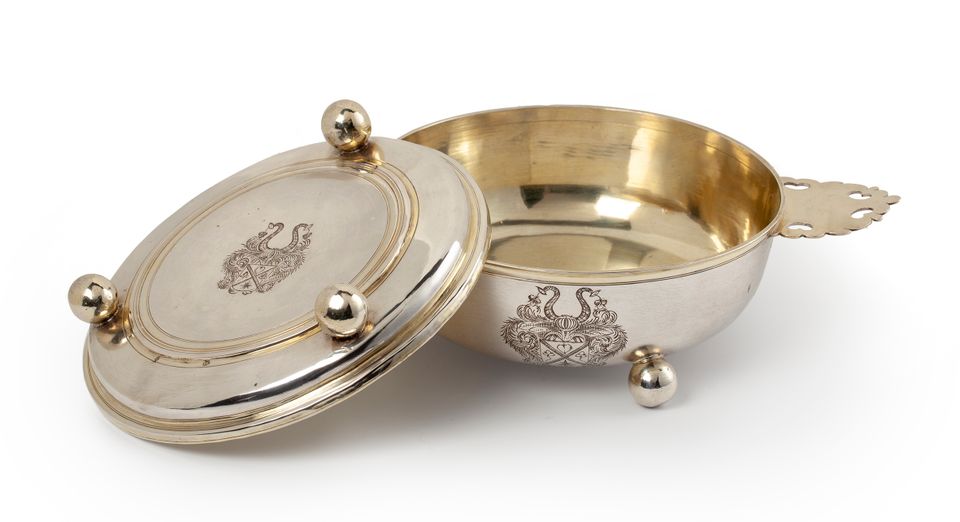 Silver Ecuelle with Cover - image 2