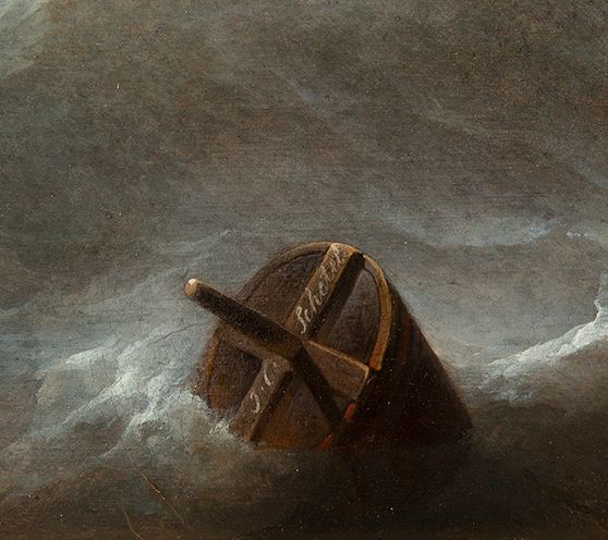 Sailing ships on a rough sea - afbeelding 3