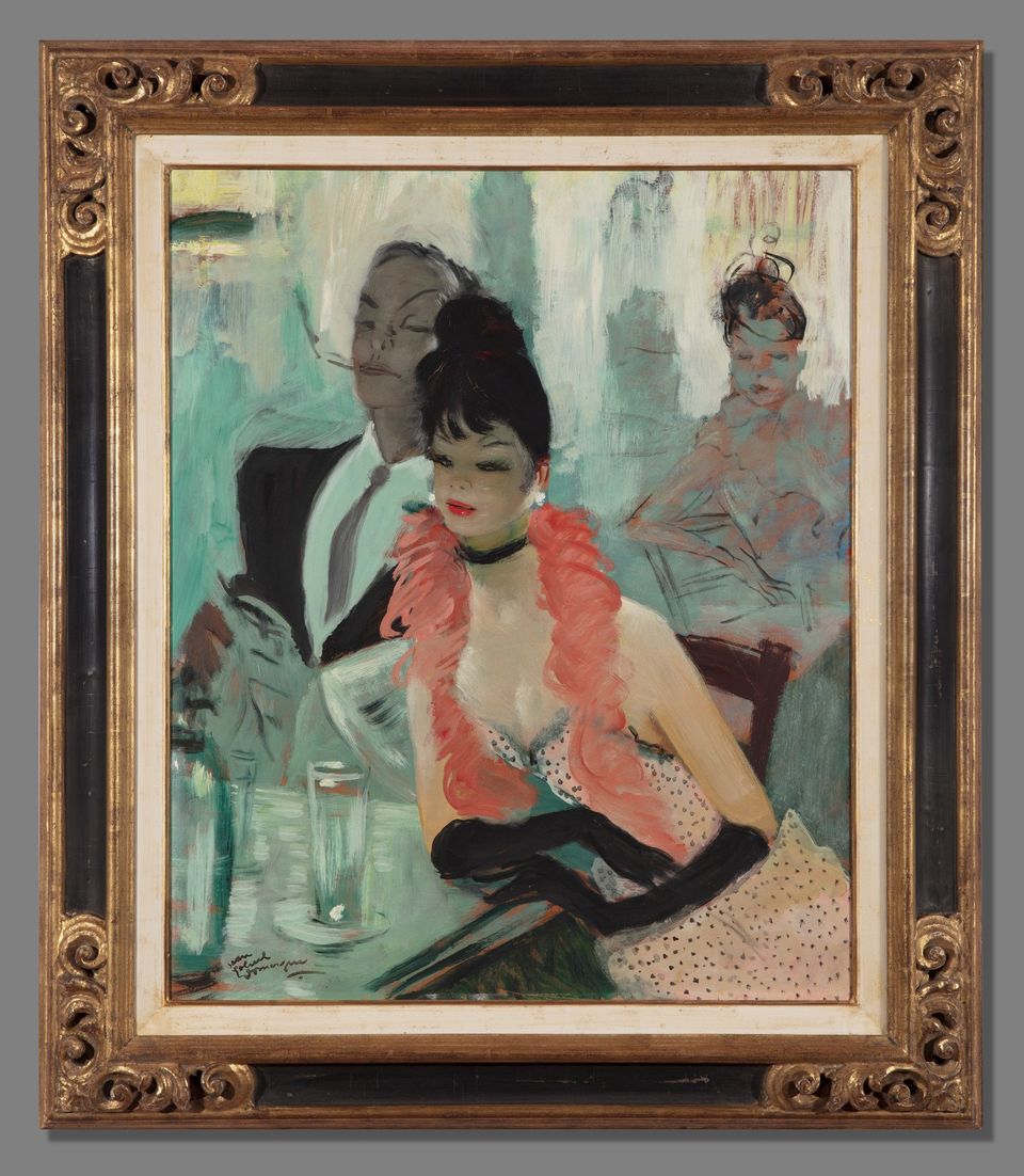JEAN GABRIEL DOMERGUE (1889-1962) – COUPLE AT THE TABLE - afbeelding 2