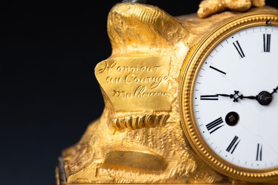 Sculptuur pendule, de glorie van Napoleon te paard, de Capitulatie van Ulm,  Louis Philippe ca. 1850. - afbeelding 4