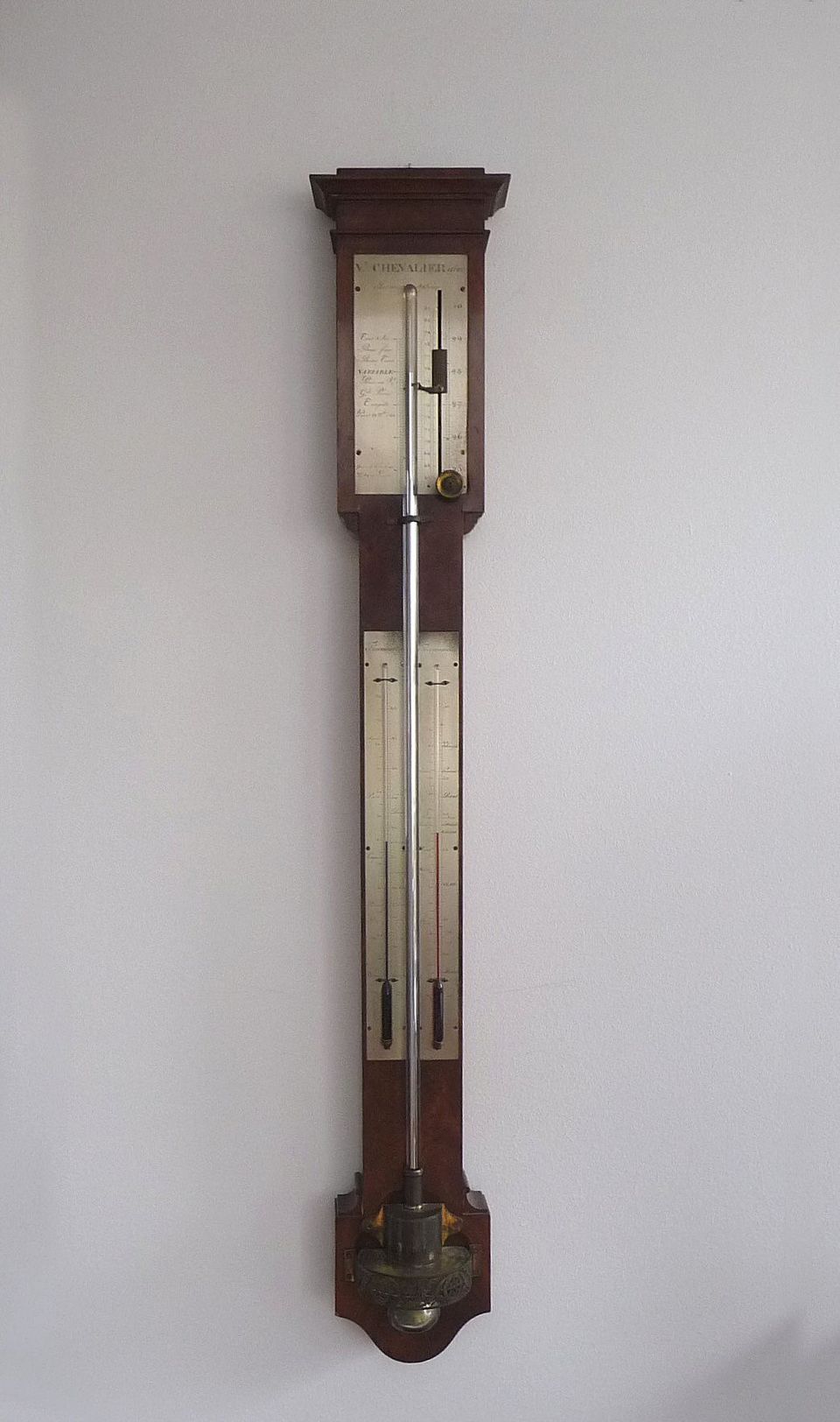 French Stick Barometer circa 1830 signed Vincent CHEVALIER ainé, Paris. - image 5