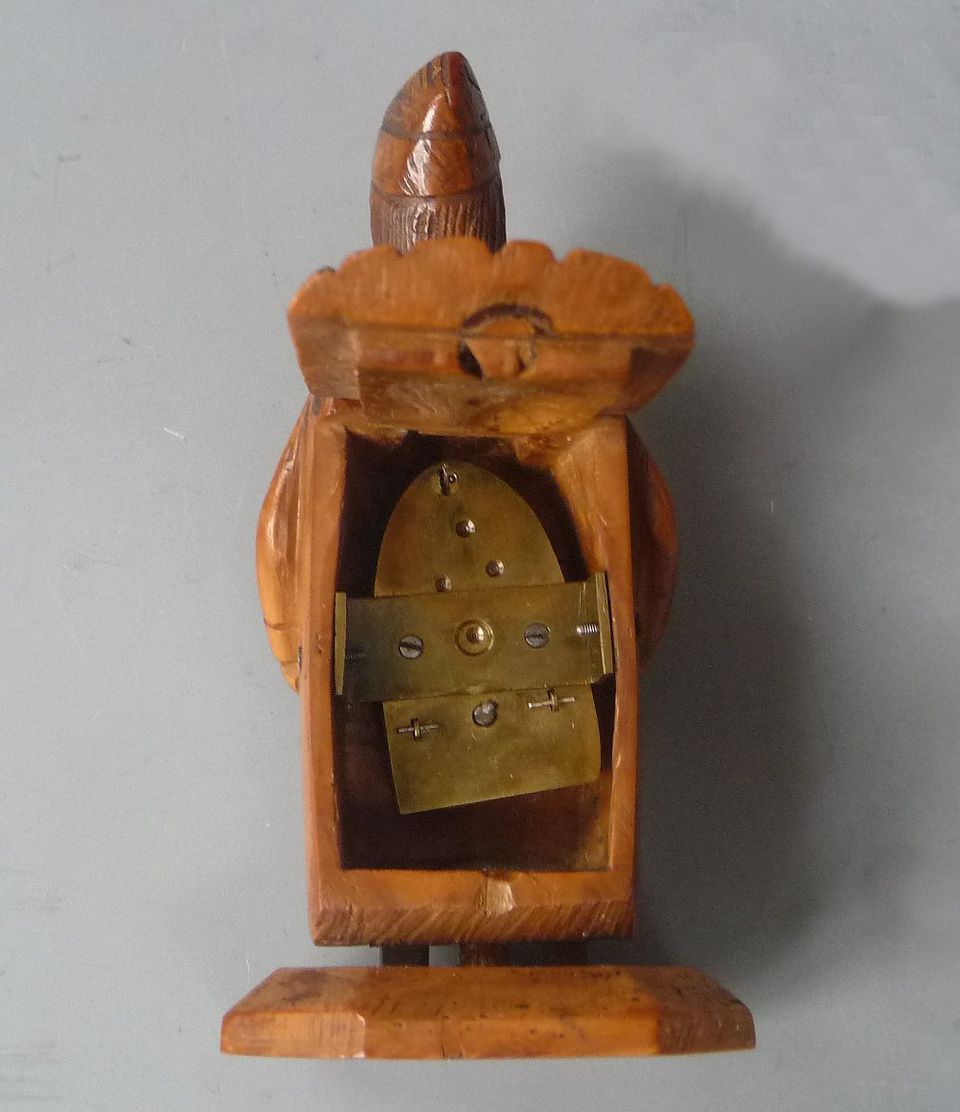 Zappler klok, mascotte figuur, miniatuur klok,  ‘Neuburger & Sohnen à Paris’,  circa 1880. - afbeelding 4