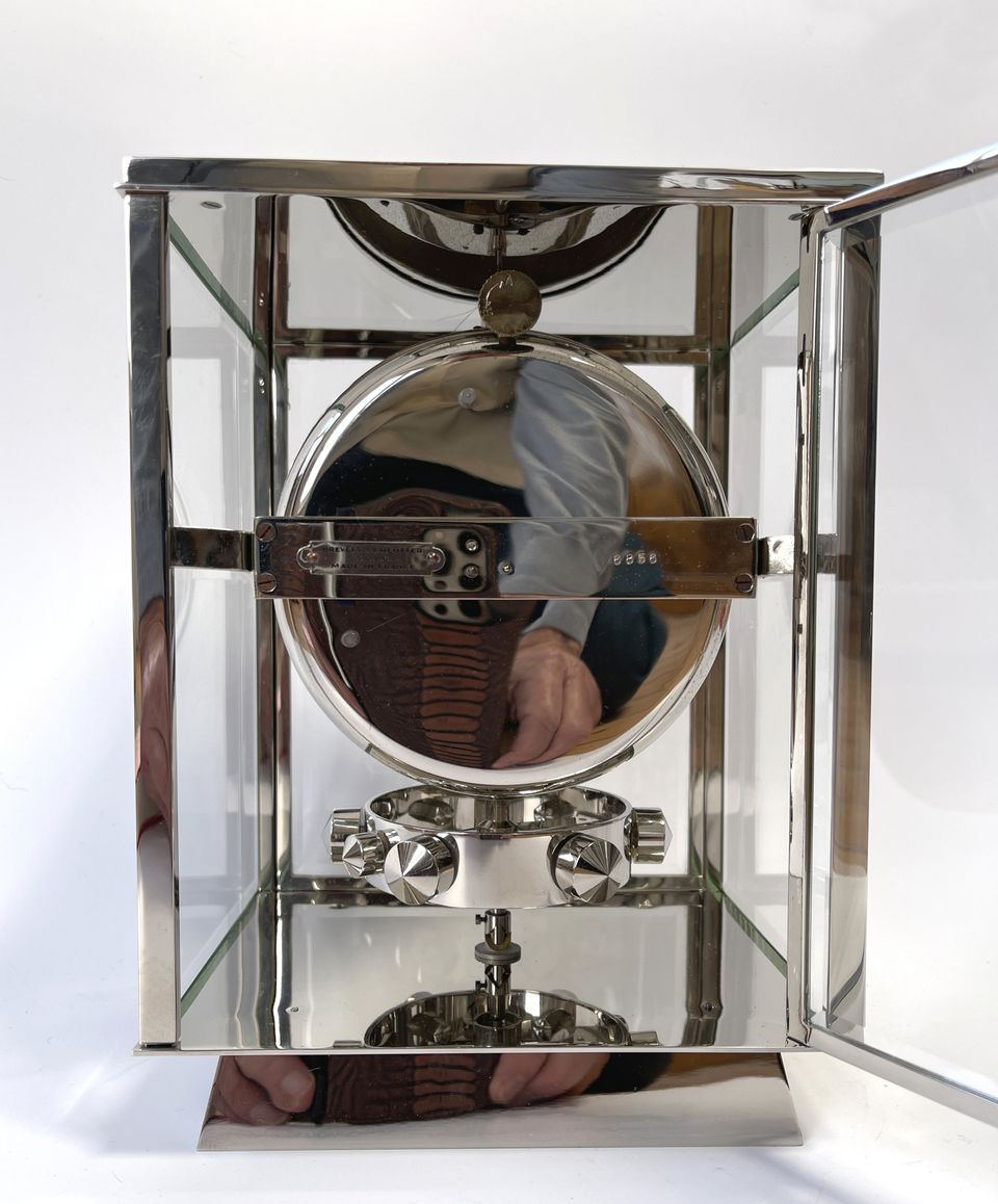 Een nikkelen Atmos klok, Reutter, no 8858 Frankrijk ca.1930. - afbeelding 2