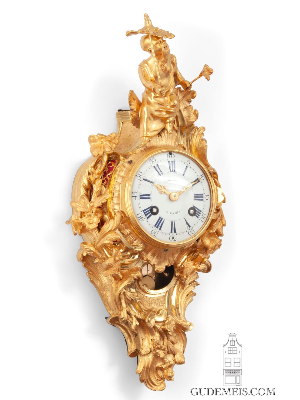 A fine French Louis XV ormolu cartel wall clock, Décle A Paris, 1754 - image 2