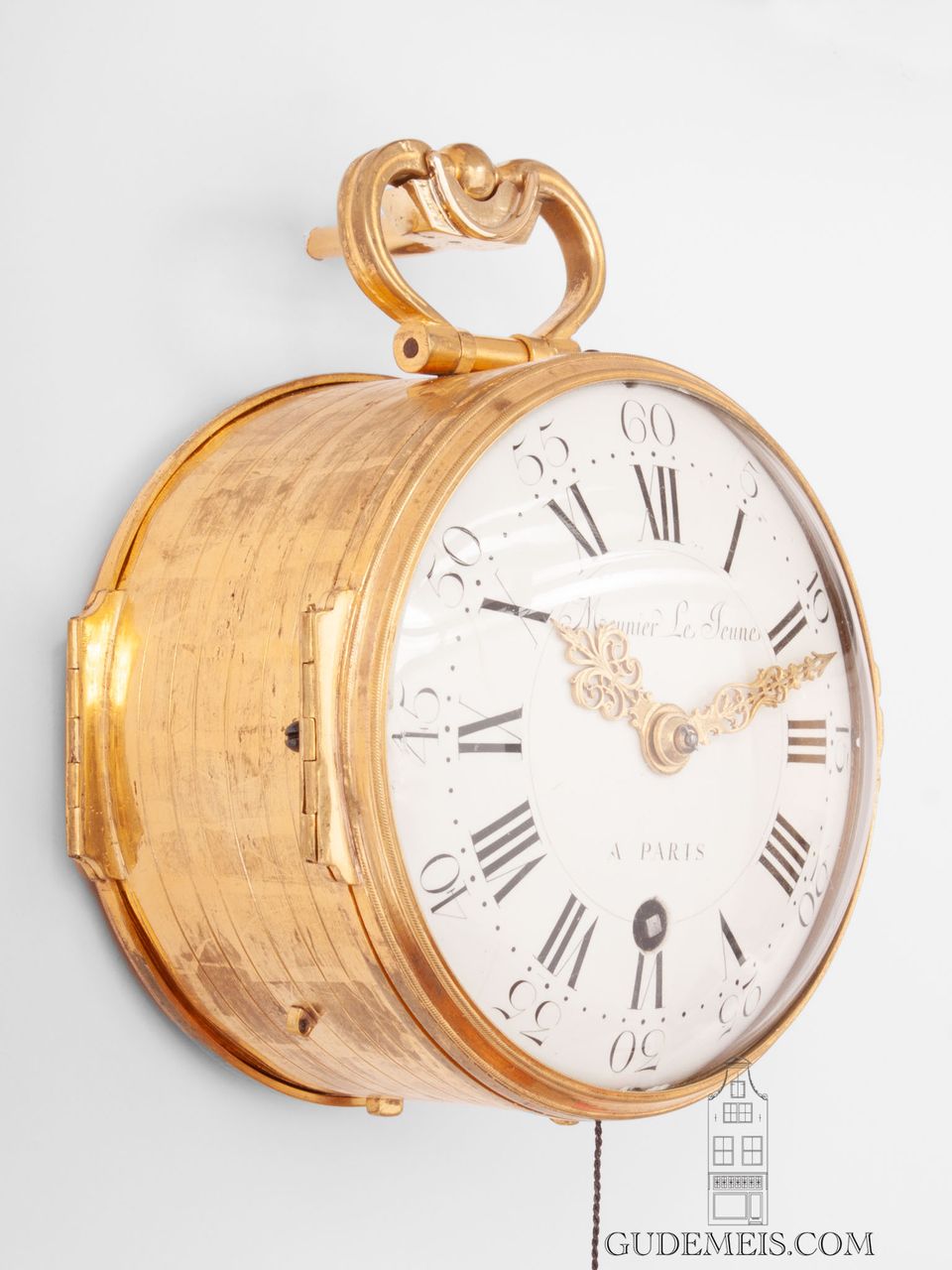 Een zeldzame Franse Louis XVI wandklok met kwartierrepetitie, Meunier Le Jeune, circa 1770. - afbeelding 6
