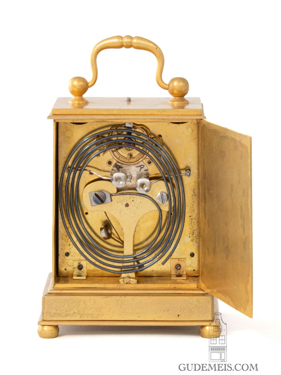 A small Austrian grande sonnerie travel clock, circa 1850. - image 3