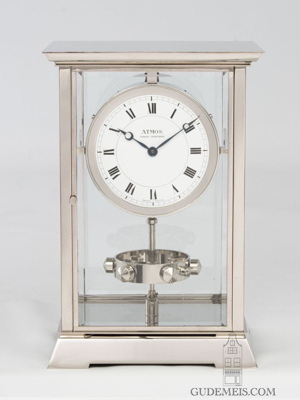 A French Art Deco nickel plated Reutter patent atmos clock, circa 1933 - image 2