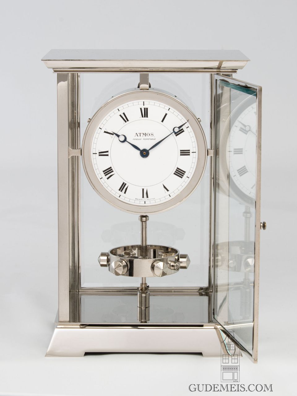 A French Art Deco nickel plated Reutter patent atmos clock, circa 1933 - image 3
