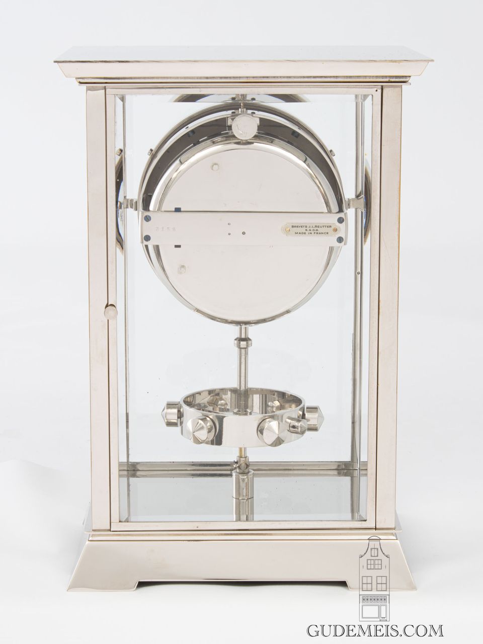 A French Art Deco nickel plated Reutter patent atmos clock, circa 1933 - image 5
