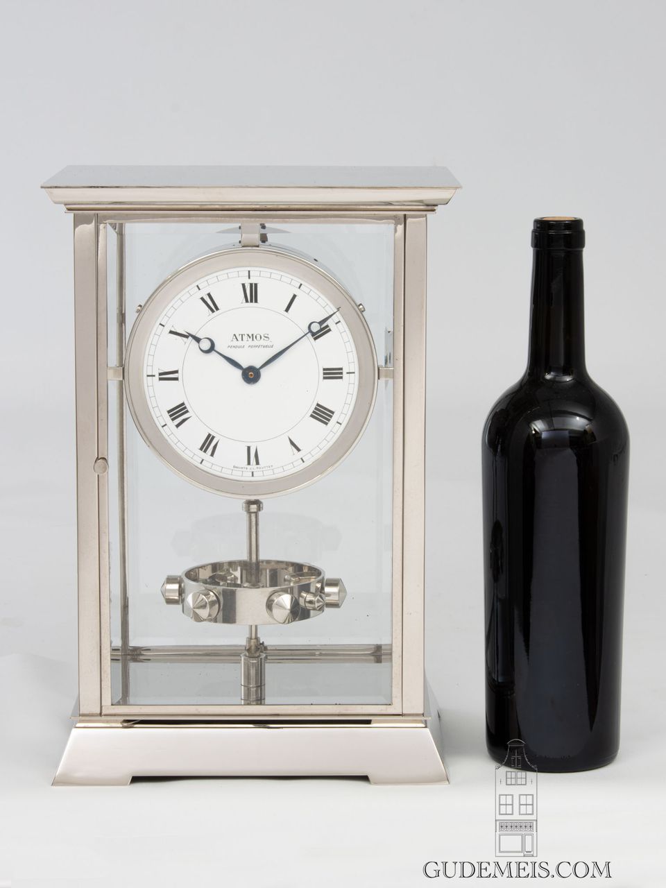 A French Art Deco nickel plated Reutter patent atmos clock, circa 1933 - image 7