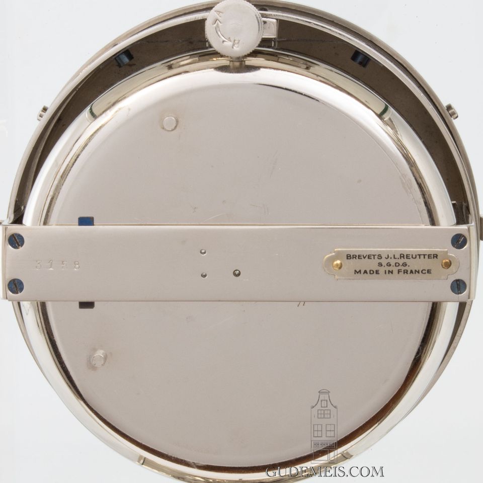 A French Art Deco nickel plated Reutter patent atmos clock, circa 1933 - image 4