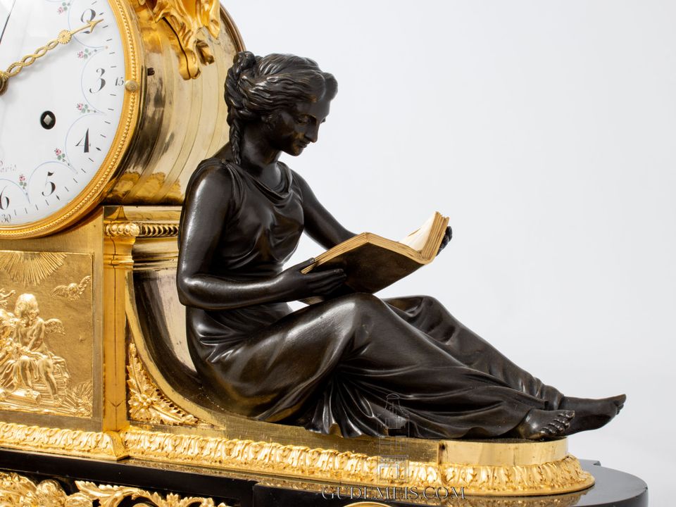 A large French Louis XVI mantel clock study and philosophy, Remond, circa 1790. - image 3