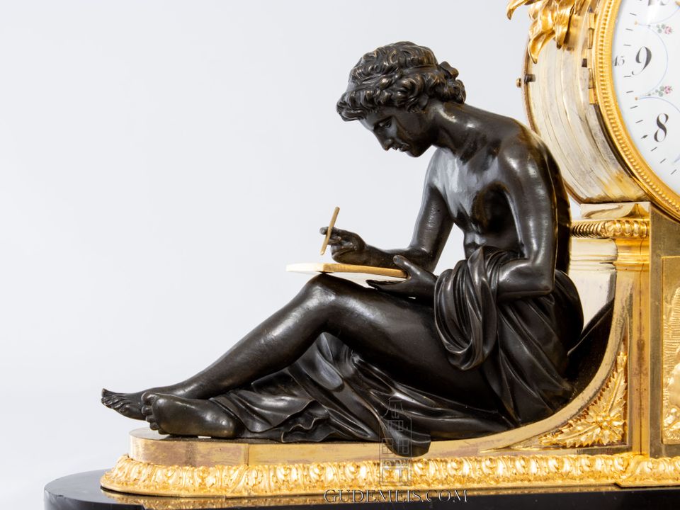 A large French Louis XVI mantel clock study and philosophy, Remond, circa 1790. - image 4