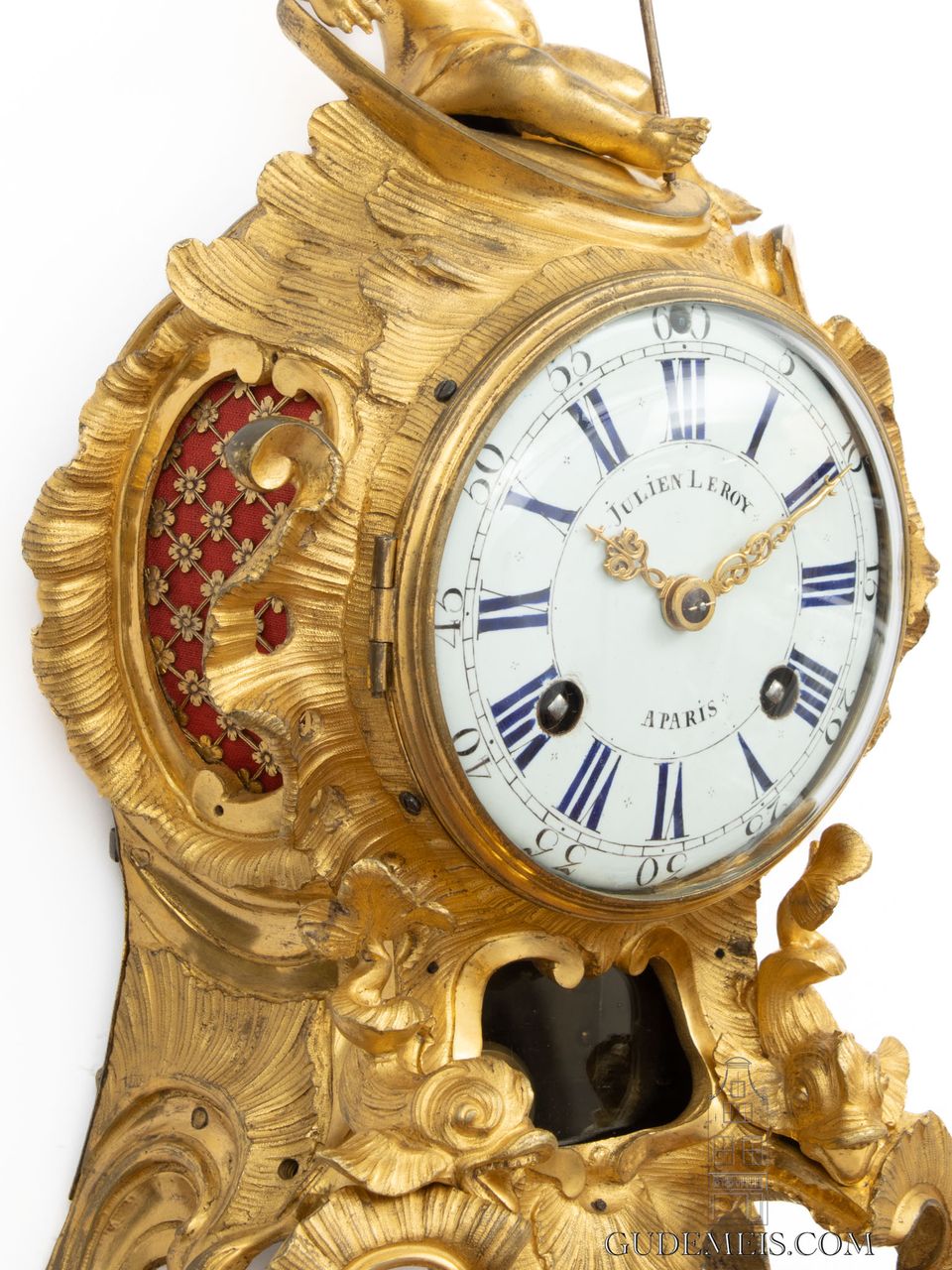 A very rare small French Louis XV ormolu bracket clock, Leroy A Paris, circa 1745 - image 9