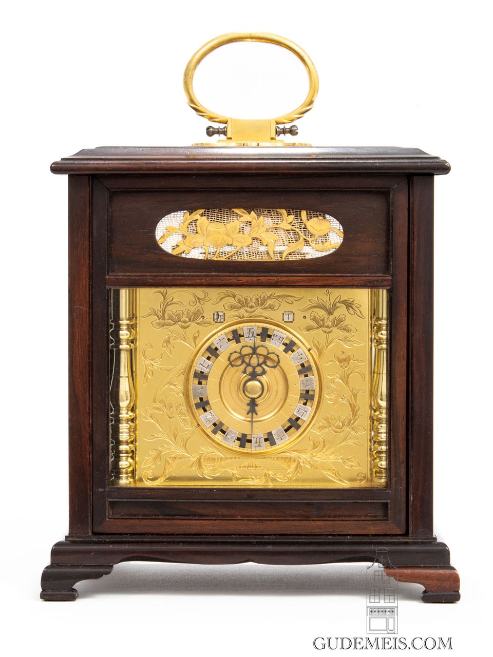 A Japanese table clock with strike and calendar, Makura-Dokei, circa 1840. - image 2