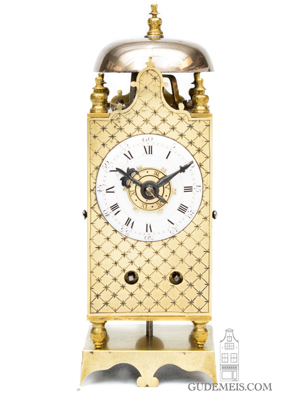 A miniature Northern French brass table lantern clock, circa 1780 - image 2