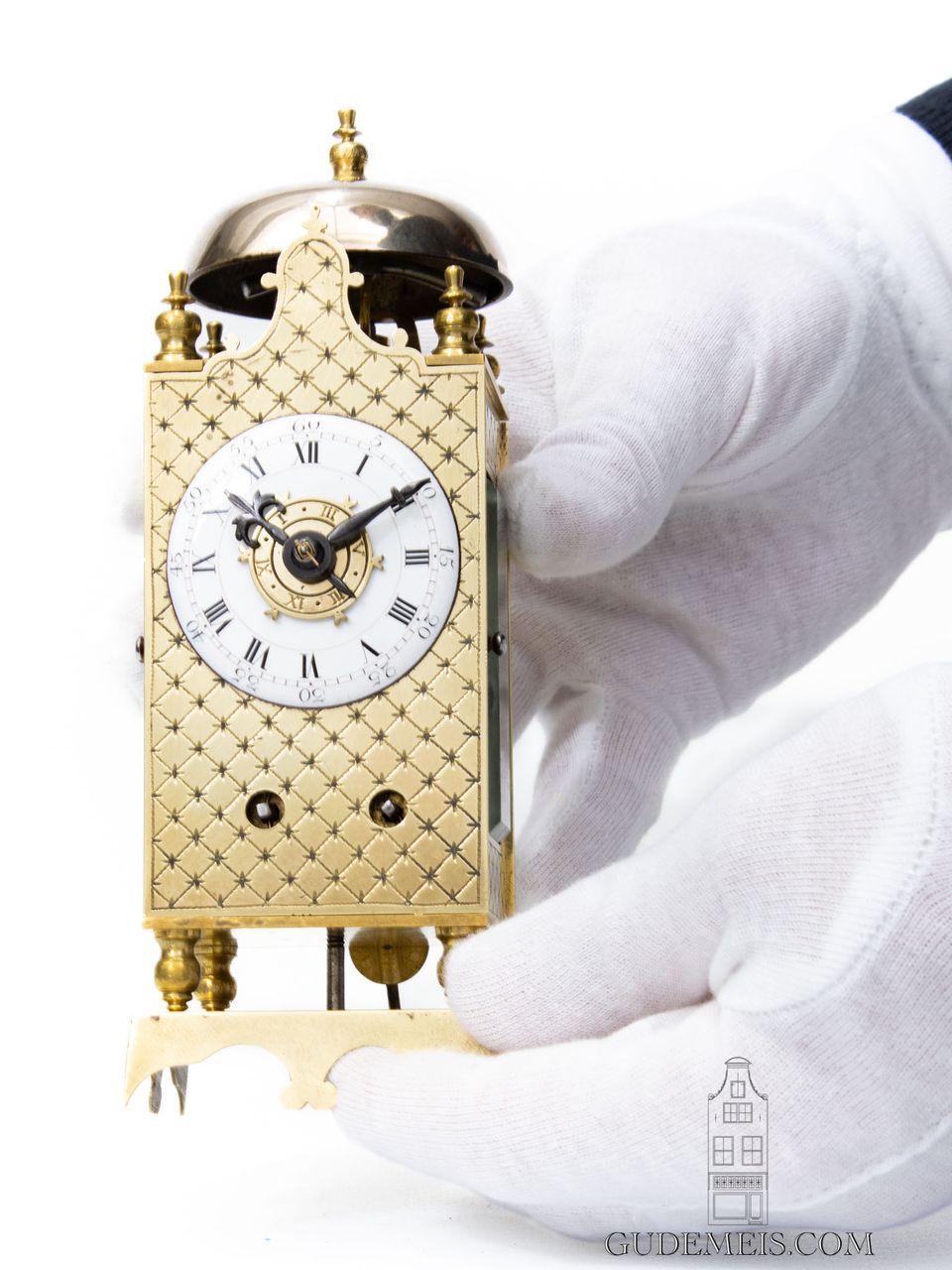 A miniature Northern French brass table lantern clock, circa 1780 - image 6