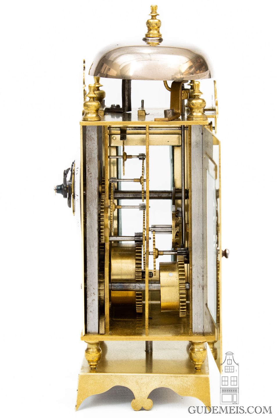 A miniature Northern French brass table lantern clock, circa 1780 - image 4