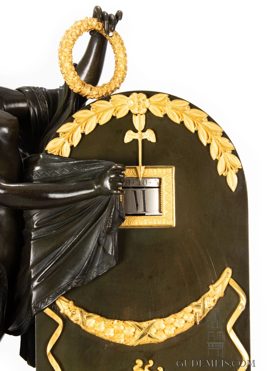 Een fraaie Franse Empire pendule oubl,i du temps door Galle, circa 1810. - afbeelding 4