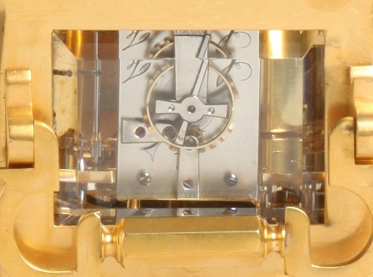 A French gilt brass carriage clock in unusual case, C. Prost, circa 1890. - image 2